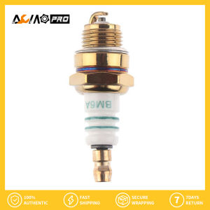 Aumopro 1 cái Ổ cắm phát sáng bugi bm6a replacemnet cho cưa xích 2 thì máy cắt cỏ strimmer 1(Glod) Bugi cưa Xăng 52 cưa chặt cưa Xăng 40-5 Máy cắt cỏ
