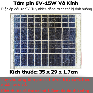 [HCM]Tấm pin 35 x 57cm năng lượng mặt trời 25w 30w 12v sạc bình hoặc 18v