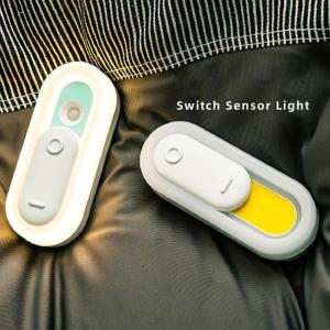 LED Magnetic Night Light Human Body Sensor Wireless Night Lamp Wall Lamp USB Rechargeable Stairs Cabinet Wardrobe Lights