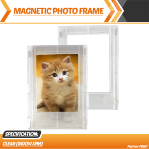 Partner Print - Magnetic Picture Frame Acrylic Clear Display 86x54mm
