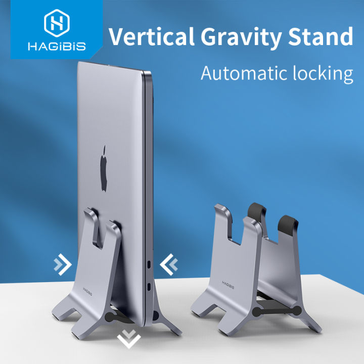 Hagibis Vertical Laptop Stand Desktop for Desk Gravity Locking Aluminum