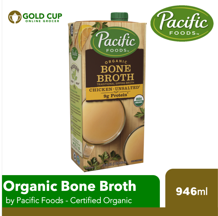 Pacific Foods Organic Bone Broth Chicken Unsalted 946mL Lazada PH