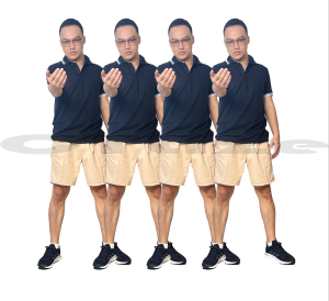 Paket 4pcs | Kaos Kerah Lengan Pendek Lis untuk Cowok / Pria Dewasa bahan Poliester