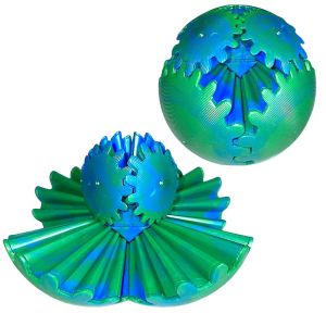 GTRBFDS Anxiety Relaxing 3D Printed Gear Ball Fidget Toys Gear Sphere Stress Ball Creative Rotary Spin Ball for Adults Kids Gifts