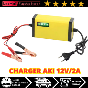 Charger Aki Portable 12V/2A Mobil Motor Accu Charger Portable 12Volt 2Ampere Charger Aki Portable 2A/12V 2A 12v Dbest Store