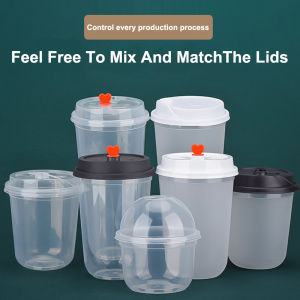 500pcs/ 90mm Hard Lid with red heart white/black /clear for Plain Plastic Cups/U cups/ Coffee cups