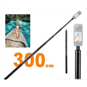 Insta 360 X4 3M/1.2M Invisible Selfie Stick Metal Extension Rod Tripod for Insta360 ONE X3 X2 GoPro
