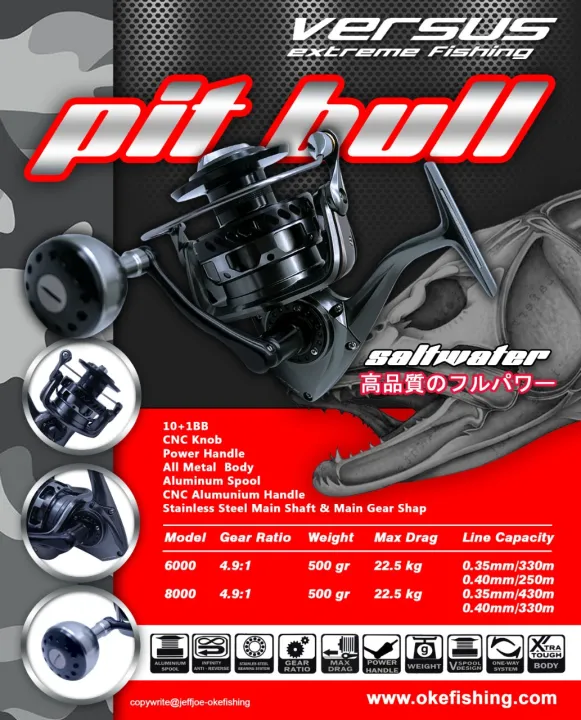 Jual Reel Versus Full Metal Body Mustang 6000 - Kota Bogor