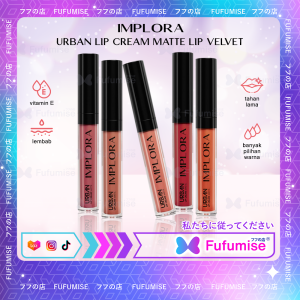 IMPLORA Urban Lip Cream Matte Lip Velvet ( lipcream Lipstick Lipstik )  (BPOM)