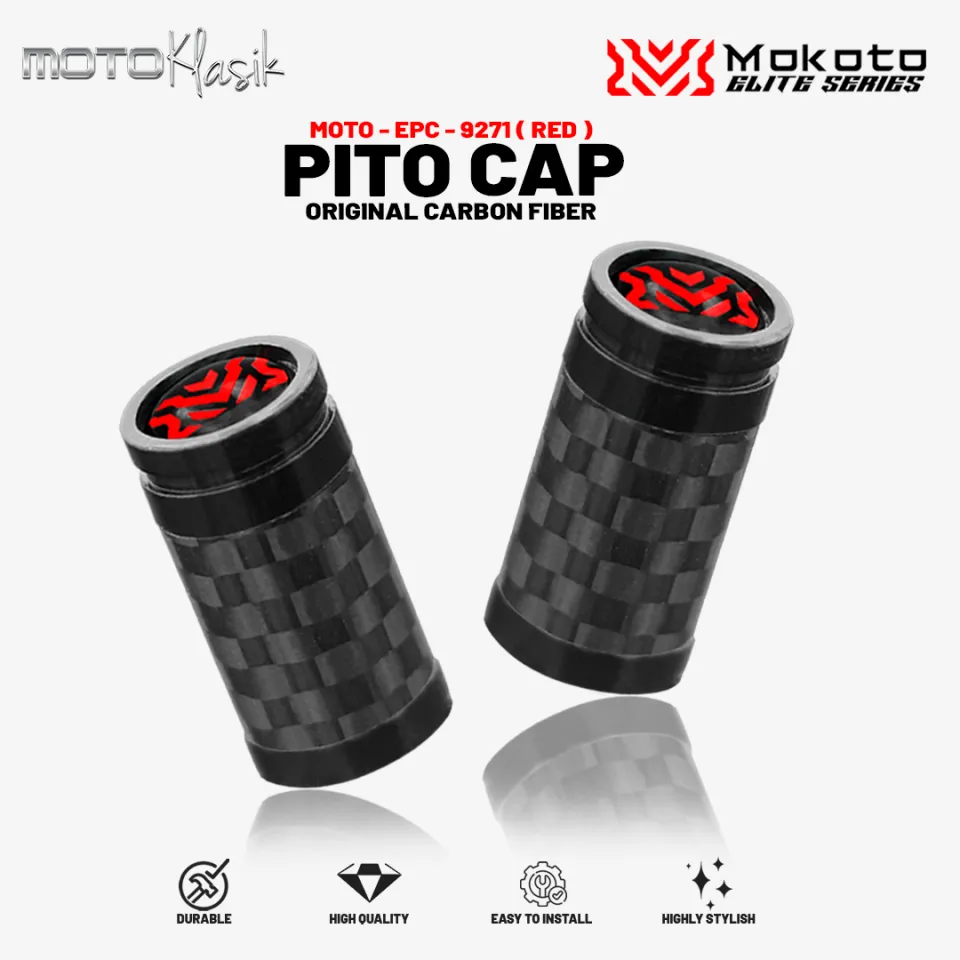 MOKOTO ELITE SERIES TIRE VALVE CAP CARBON FIBER PITO CAP COVER