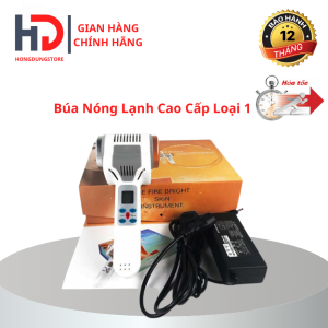Búa Nóng Lạnh 2 Đầu Massage Mặt Đẩy Tinh Chất | Máy Điện Di Nóng Lạnh Có Ánh Sáng Sinh Học Masa Mặt