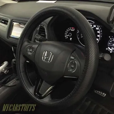 Size M Matt Carbon Fibre Steering Wheel Cover