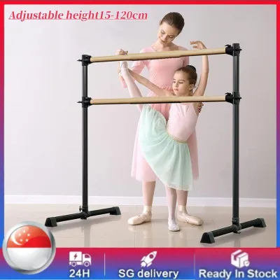 Ballet Barre Yoga Fitness Children Adult Leg Press Bar Height Adjustable Portable Sturdy & Stable Construction Dance Bar for Stretch Pilates Dance or Active Workouts