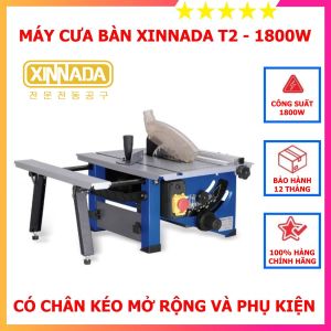 Máy Cưa Gỗ Bàn Trượt Mini XINNADA T2 (1800W) - Cắt Nghiêng 45 Độ Cắt Đa Góc - Hàng Chính Hãng - Máy Khỏe Chạy Êm Cắt Đa Dạng Vật Liệu - Bảo Hành 12 Tháng