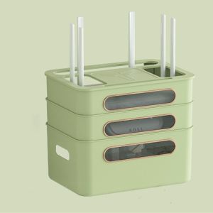 IEFE5 Multifunctional WiFi Router Organizer 2/3/4-Tier Ventilation Router Storage Box Shielding Box Space Saving Cable Management Box Home Office Storage