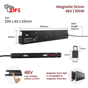 DFS Magnetic Track Light System Magnetic Driver / Power supply D48V Safety Voltage 1 Yr Warranty