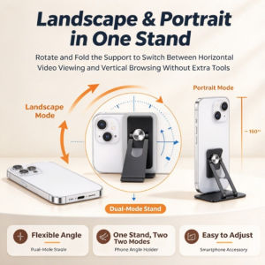 360 Degree Rotating Phone Holder Ultra Thin Adhesive Back Phone Stand Handphone Holder Cell Phone Grip Kickstand Mobile Phone Stand Fits iPhone Samsung Android