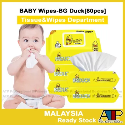 Tisu Bayi 🧻 [80pcs] Wet Wipes for Babies Large Pack Used for Children and Newborns Special for Baby Clean 婴儿湿巾