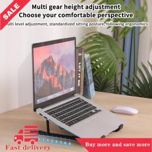[COD] Máy tính xách tay Cooler cơ sở đứng có thể gập lại máy tính xách tay làm mát Pad chủ xách tay máy tính xách tay tản nhiệt khung nâng cao giá với 1 làm mát người hâm mộ