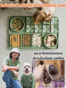 แผ่นซิลิโคนอาหารช้าเกรดอาหาร มัลติฟังก์ชั่นสัตว์เลี้ยงป้องกันการสําลักเลียแผ่น