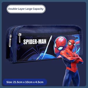 Double-Layer Fabric & 3D Pencil Case - Marvel Characters & Frozen Elsa Premium Quality Large Capacity