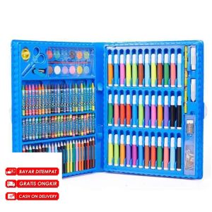 krayon lengkap 1 set gratis ongkir Crayon Lengkap 1 set isi 150 PCS PENSIL WARNA 1SET - PENSIL WARNA SET CRAYON COLOURING SET 150PCS COD