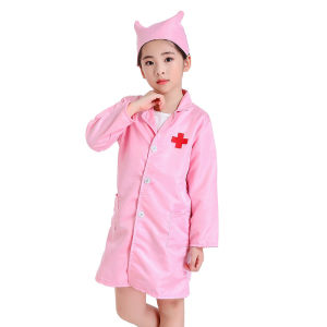 Kids Doctor Costume Medical Role Play Nurse Uniform Clinic Pretend Play Party Dress Up Washable