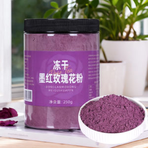 云南产地直发冻干墨红玫瑰花茶粉玫瑰花瓣粉食用花冠批发一件代发