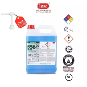 100-556-G5 Sanitizer and Disinfectant for Surfaces Wiping Mopping Spraying & Fogging  IMEC 556 Guard 5L