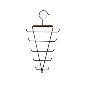 FXUP Wall Mounted V Shaped Hanger Rotatable Space Saving Hat Rack 10 Hooks Multi Hook Organizer