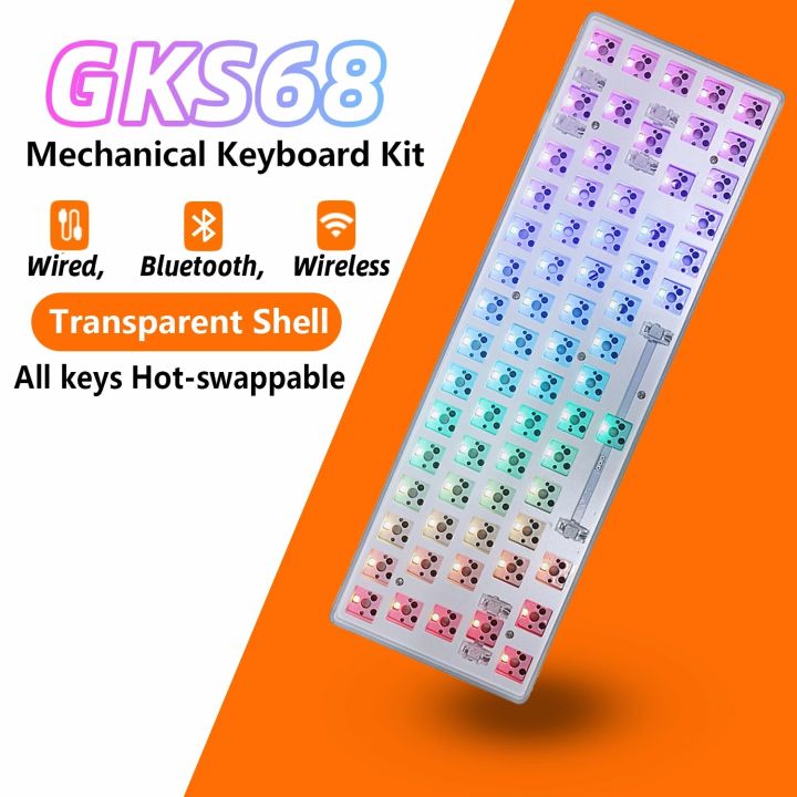 Gks68 Hot-swappable Mechanical Keyboard Kit 65% Keyboards Customized ...