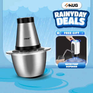 HUG 304 2L Meat Grinder Electric Meat Grinder Food Blender Stainless Steel Food Processor H-4001