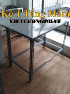 Kệ 1 tầng - mã số: V40.10 (D100cm x R40cm x C75cm). Bộ kệ đã đầy đủ ốc - ke - đế lót - thép V3x3 dày 1.5ly