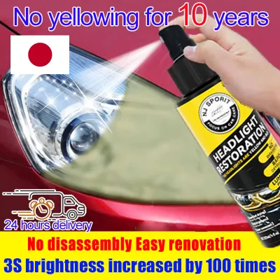 【After repairing like new】headlamp coating spray car headlamp polish car headlamp cleaner headlight restoration kit car headlight repair liquid Pengilat Lampu Kereta Car Headlamp Cleaner car vehicle headlamp restoration spray 车灯修复液