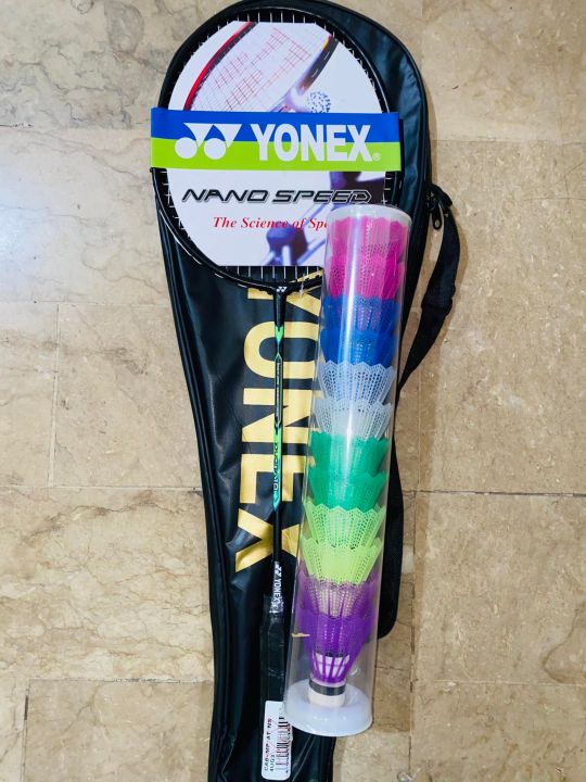 Single Badminton Racket Yonex Single Badminton Racket (Random Color) NO SHUTTLECOCK INCLUDED ...