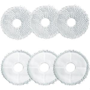 6 Pieces Sweeping Robot Replacement Cloths Mopping Pads Sweeping Robot Mop Cloth Fiber Material for Dreame X10/L10 Ultra