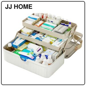 【JJ HOME】Minimalist First Aid Storage Box 3 Tier Multi-purpose Clear Medicine Tool Box