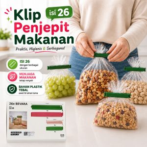963 -  Klip Penjepit Plastik Makanan isi 26 - Food Plastic Sealing Clip