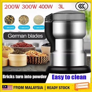🏆2-in-1 Multifunction✨ electric grinder powder grinder spice grinder food grinder Efficient Fine powder burr grinder machine for kitchen machine grinder pengisar kopi Cepat Efficient 研磨机