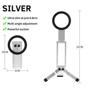 MagneticFoldable Tripod Phone Holder Aluminum Stand for Smartphones and Vlogging