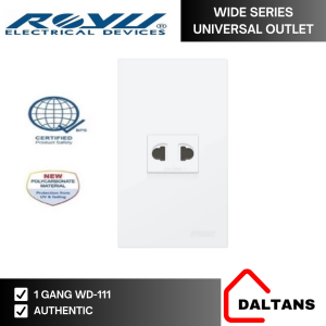ROYU WIDE SERIES UNIVERSAL OUTLET SETS 1 GANG 2 GANG 3 GANG