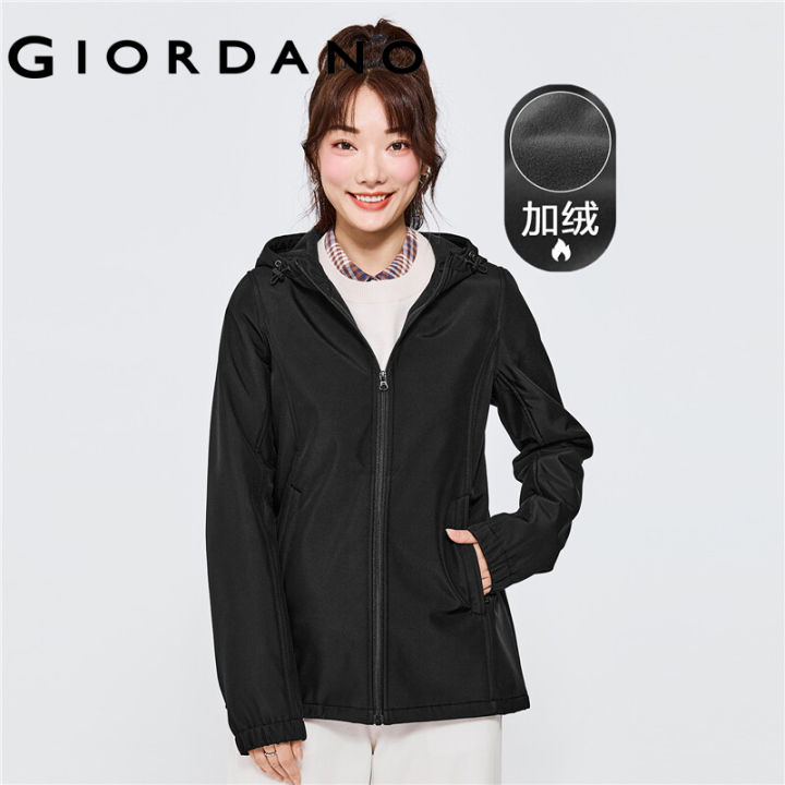 GIORDANO Women Jacket Bonded Polar Fleece Lining Casual