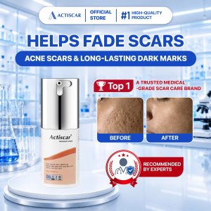 Acne scar cream Actiscar 20ml fades long-standing acne scars and dark spots brightens the skin.