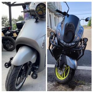 Aluminum Headlight Fork Mounting Brackets Motorcycle Fog Light Mount Bracket Bumpers Spotlight Holder