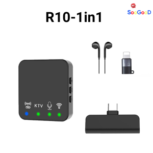 Wireless Microphone Portable R10 Block Audio Video Recording Mic