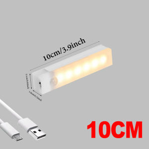 Vimite LED Motion Sensor Cabinet Light  USB Rechargeable Wireless Eye Protection Night Light Bedroom Lights for Wardrobe Closet Bathroom Wall Decorative Lighting