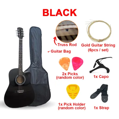 GROOV (G-41C) 41 Inch Acoustic Guitar Basswood Top Side & Back Cutaway | Gitar Akustik Original 吉他