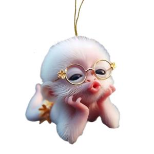 อุปกรณ์อัปเกรดการตกแต่งรถยนต์เพื่อการปรับแต่งภายในของตกแต่งสำหรับแขวนรถยนต์ทำจากอะคริลิคทนทานดีไซน์ร่าเริง