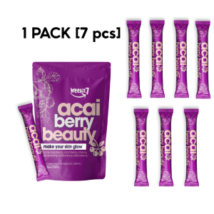 Weekit7 Organic Acai Berry Powder Anti-Aging Strawberry Cherry 7 in 1 Berry Beauty Whitening Drink FDA Approved