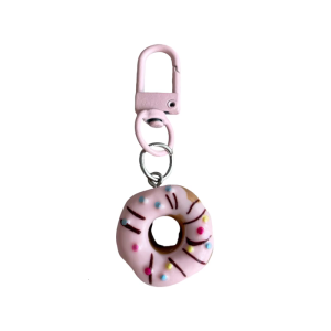 Lovely Realistic Cream Cake Doughnuts Keychain Adorable Bag Charm Resin Accessory For Students Friend Gifts